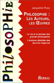 Front cover of Philosophie--les auteurs, les œuvres by Jacqueline Russ