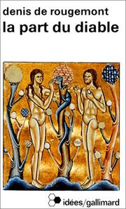 Cover of La part du diable by Rougemont, Denis de