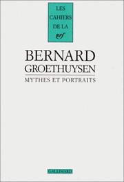 Front cover of Mythes et portraits by Bernhard Groethuysen