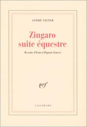 Cover of Zingaro, suite équestre by André Velter