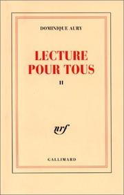 Front cover of Lecture pour tous II by Dominique Aury
