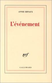 Cover of L'événement by Annie Ernaux