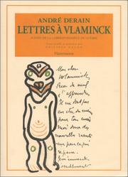Cover of Lettres à Vlaminck by André Derain
