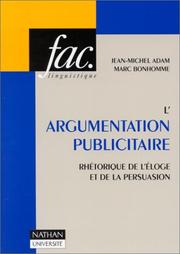 Cover of L' argumentation publicitaire by Jean-Michel Adam