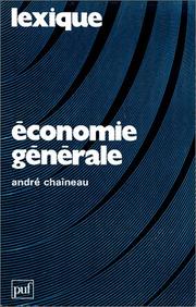 Front cover of Économie générale by André Chaîneau