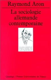 Front cover of La sociologie allemande contemporaine by Raymond Aron