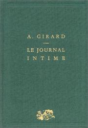 Front cover of Le journal intime by Girard, Alain
