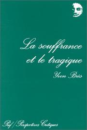 Cover of La souffrance et le tragique by Yvon Brès