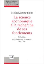 Front cover of La science économique à la recherche de ses fondements by Michel S. Zouboulakis
