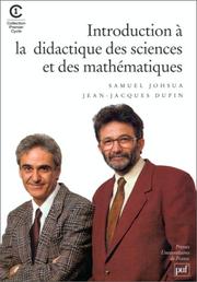 Front cover of Introduction à la didactique des sciences et des mathématiques by Samuel Johsua