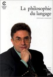 Front cover of La philosophie du langage by Sylvain Auroux