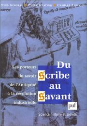 Cover of Du scribe au savant by Yves Gingras