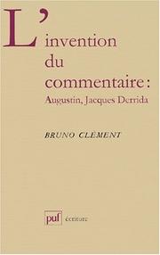 Cover of L' invention du commentaire by Bruno Clément