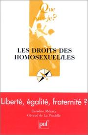 Front cover of Les droits des homosexuel/les by Caroline Mécary
