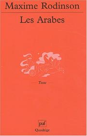 Cover of Les Arabes by Maxime Rodinson