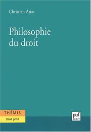Front cover of Philosophie du droit by Christian Atias