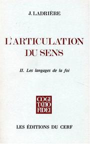 Front cover of Les langages de la foi by Jean Ladrière