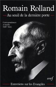 Front cover of Au seuil de la dernière porte by Romain Rolland