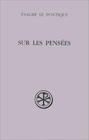 Front cover of Sur les pensées by Évagre, le Pontique, 346-399