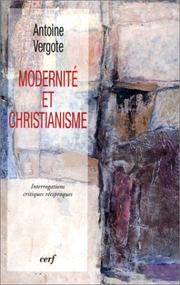 Cover of Modernité et christianisme by Antoine Vergote