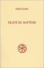 Cover of De baptismo by Tertullian