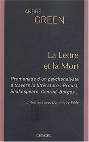 Cover of La lettre et la mort by André Green