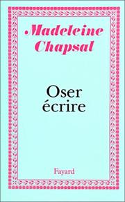 Cover of Oser écrire by Rumens, Carol.