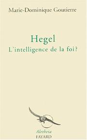 Front cover of Hegel by Marie-Dominique Goutierre