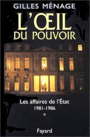 Front cover of L' œil du pouvoir by Gilles Ménage