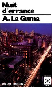 Front cover of A walk in the night by Alex La Guma