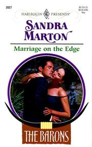 Front cover of Marriage On The Edge  (The Barons) by Sandra Marton