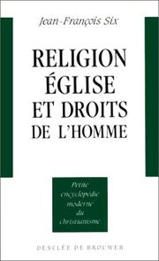 Front cover of Religion, église et droits de l'homme by Jean-François Six