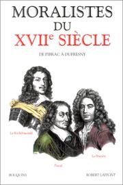 Front cover of Moralistes du XVIIe siècle by Lafond, Jean professeur