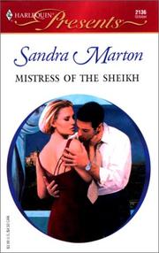 Front cover of Mistress of the Sheikh by Marton