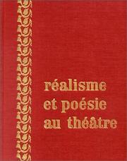 Cover of Réalisme et poésie au théâtre by Entretiens d'Arras 1958.