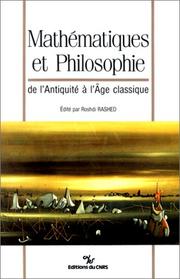 Cover of Mathématiques et philosophie de l'antiquité à l'age classique by Jules Vuillemin