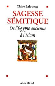 Front cover of Sagesse sémitique by Claire Lalouette