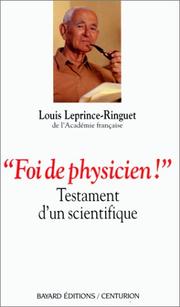 Cover of Foi de physicien! by Louis Leprince-Ringuet