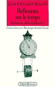 Cover of Réflexions sur le temps by Jean Toussaint Desanti