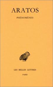 Cover of Phénomènes by Aratus Solensis