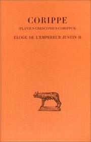 Cover of In laudem Iustini by Flavius Cresconius Corippus