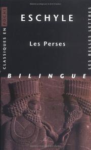Cover of Les Perses by Aeschylus