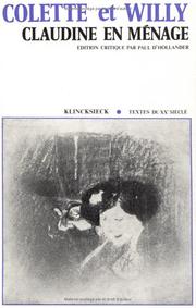 Cover of Claudine en ménage by Colette
