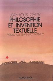 Front cover of Philosophie et invention textuelle by Jean Louis Galay