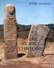 Front cover of La Corse avant l'histoire by Roger Grosjean
