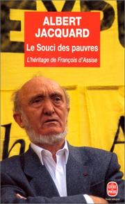 Cover of Le souci des pauvres by Albert Jacquard