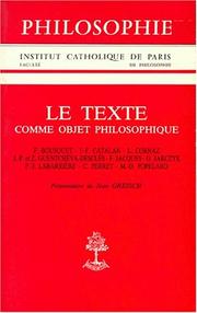 Front cover of Le Texte by François Bousquet