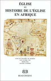 Front cover of Eglise et histoire de l'Eglise en Afrique by Giuseppe Ruggieri