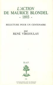 Front cover of L' action de Maurice Blondel, 1893 by René Virgoulay
