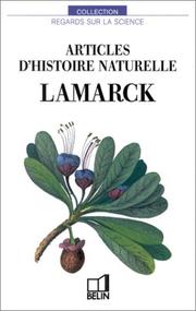 Front cover of Articles d'histoire naturelle by Jean Baptiste Pierre Antoine de Monet de Lamarck